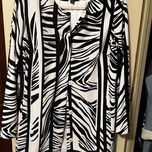 Dennis Basso Monochrome Patterned Jacket